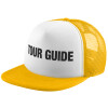 Adult Soft Trucker Hat with Yellow/White Mesh (POLYESTER, ADULT, UNISEX, ONE SIZE)