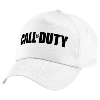 Call of Duty, Καπέλο παιδικό Baseball, 100% Βαμβακερό Twill, Λευκό (ΒΑΜΒΑΚΕΡΟ, ΠΑΙΔΙΚΟ, UNISEX, ONE SIZE)