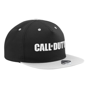 Call of Duty, Adult Flat Snapback Hat Black/Grey, (100% COTTON TWILL, ADULT, UNISEX, ONE SIZE)