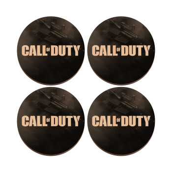 Call of Duty, ΣΕΤ x4 Σουβέρ ξύλινα στρογγυλά plywood (9cm)