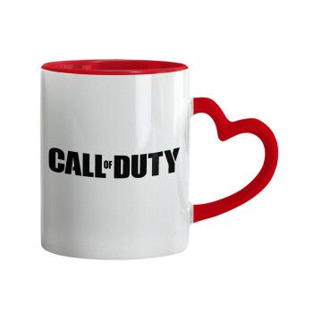 Call of Duty, Mug heart red handle, ceramic, 330ml
