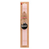 Easter Set, wooden keychain & scented flat Easter candle (30cm) (PINK)