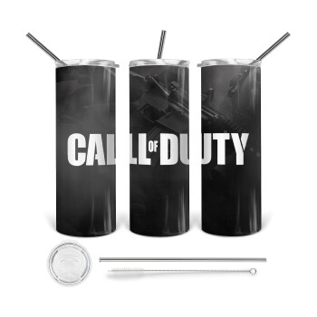 Call of Duty, 360 Eco friendly ποτήρι θερμό (tumbler) από ανοξείδωτο ατσάλι 600ml, με μεταλλικό καλαμάκι & βούρτσα καθαρισμού