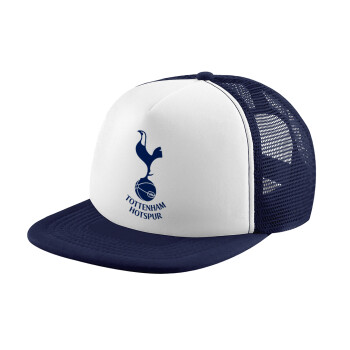 Tottenham Hotspur, Adult Soft Trucker Hat with Dark Blue/White Mesh (POLYESTER, ADULT, UNISEX, ONE SIZE)