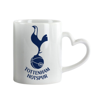 Tottenham Hotspur, Κούπα καρδιά χερούλι λευκή, κεραμική, 330ml