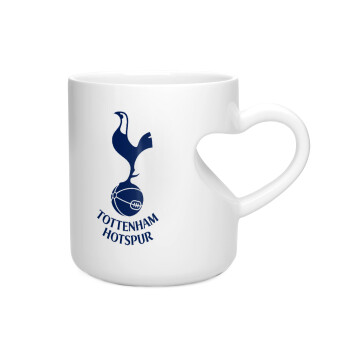 Tottenham Hotspur, Κούπα καρδιά λευκή, κεραμική, 330ml