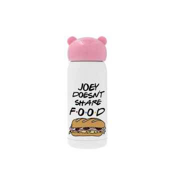 Joey Doesn't Share Food, Pink stainless steel thermal flask, 320ml