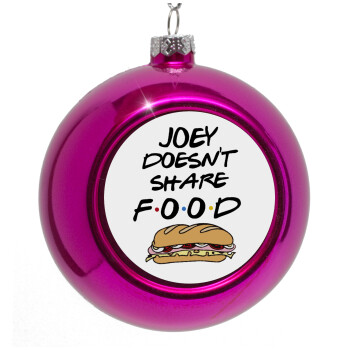 Joey Doesn't Share Food, Purple Christmas tree ornament bauble 8cm