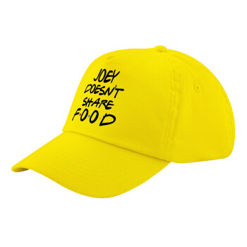 Joey Doesn't Share Food, Child's Baseball Cap, 100% Cotton Twill, Yellow (COTTON, CHILD, UNISEX, ONE SIZE)