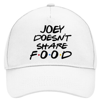 Joey Doesn't Share Food, Καπέλο Ενηλίκων Baseball, Drill, Λευκό (100% ΒΑΜΒΑΚΕΡΟ, ΕΝΗΛΙΚΩΝ, UNISEX, ONE SIZE)