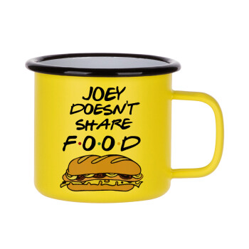 Joey Doesn't Share Food, Κούπα Μεταλλική εμαγιέ ΜΑΤ Κίτρινη 360ml