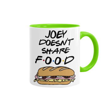 Joey Doesn't Share Food, Κούπα χρωματιστή βεραμάν, κεραμική, 330ml