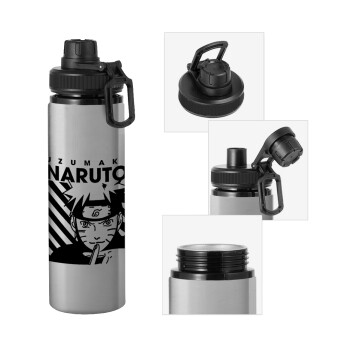 Naruto uzumaki, Metallic water bottle with safety cap, 850ml aluminum