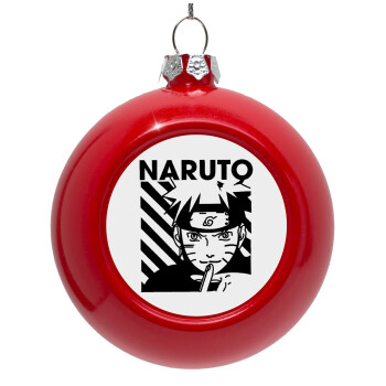 Naruto uzumaki, Red Christmas tree ornament bauble 8cm