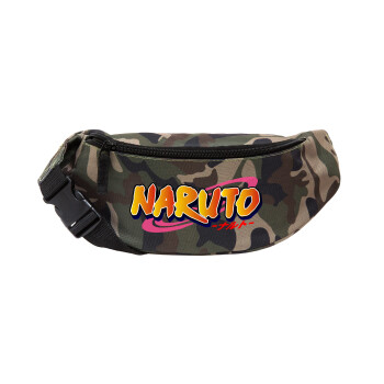 Naruto uzumaki, Unisex waist bag (banana) in Jungle camouflage color with 2 pockets