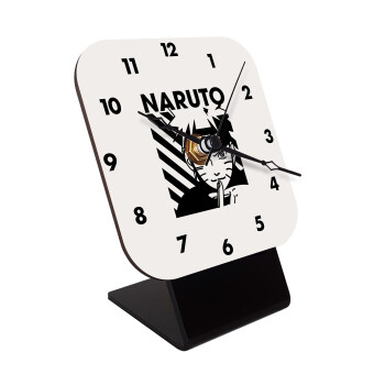 Naruto uzumaki, Quartz Wooden table clock with hands (10cm)