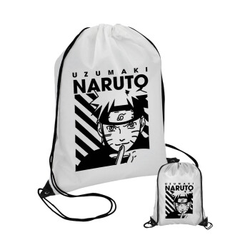Naruto uzumaki, Τσάντα πουγκί με μαύρα κορδόνια (1 τεμάχιο)