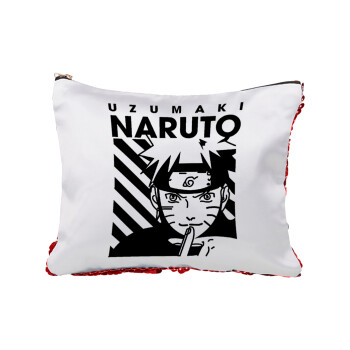 Naruto uzumaki, Τσαντάκι νεσεσέρ με πούλιες (Sequin) Κόκκινο