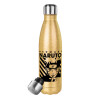 Glitter gold stainless steel thermos bottle, double-walled, 500ml