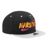 Adult Flat Snapback Hat Black/Grey, (100% COTTON TWILL, ADULT, UNISEX, ONE SIZE)