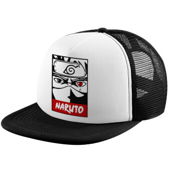 Naruto anime, Καπέλο Ενηλίκων Soft Trucker με Δίχτυ Black/White (POLYESTER, ΕΝΗΛΙΚΩΝ, UNISEX, ONE SIZE)