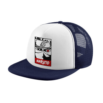 Naruto anime, Καπέλο Ενηλίκων Soft Trucker με Δίχτυ Dark Blue/White (POLYESTER, ΕΝΗΛΙΚΩΝ, UNISEX, ONE SIZE)