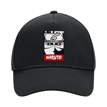 Naruto anime, Adult Ultimate Hat BLACK, (100% COTTON DRILL, ADULT, UNISEX, ONE SIZE)