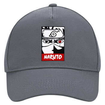 Naruto anime, Ultimate Adult Hat Grey, (100% COTTON DRILL, ADULT, UNISEX, ONE SIZE)