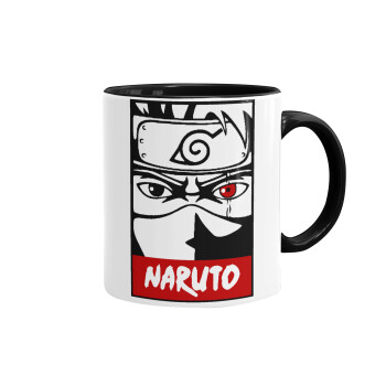 Naruto anime, Mug colored black, ceramic, 330ml