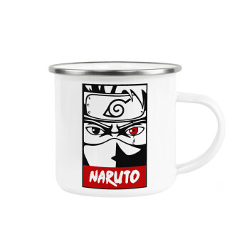 Naruto anime, Metallic enamel cup white 360ml