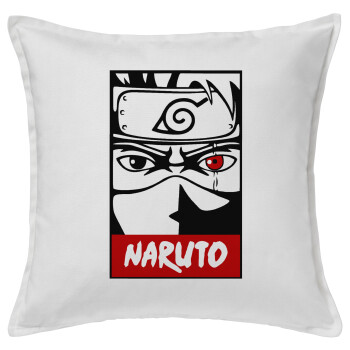 Naruto anime, Sofa cushion White 50x50cm includes filling