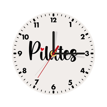 Pilates love, Wooden wall clock (20cm)