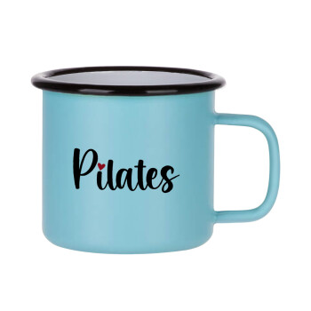 Pilates love, Κούπα Μεταλλική εμαγιέ ΜΑΤ σιέλ 360ml