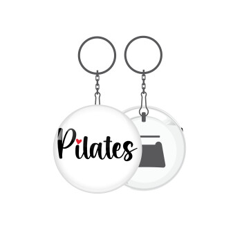 Pilates love, Μπρελόκ μεταλλικό 5cm με ανοιχτήρι