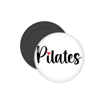 Pilates love, Μαγνητάκι ψυγείου στρογγυλό διάστασης 5cm