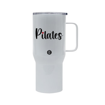 Pilates love, Tumbler με καπάκι, διπλού τοιχώματος (θερμό) 750L