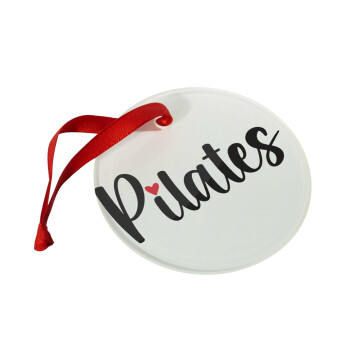 Pilates love, Christmas ornament glass 9cm