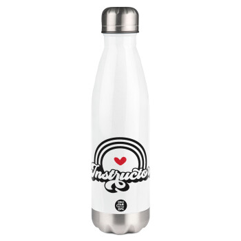 Instructor, Metal mug thermos White (Stainless steel), double wall, 500ml