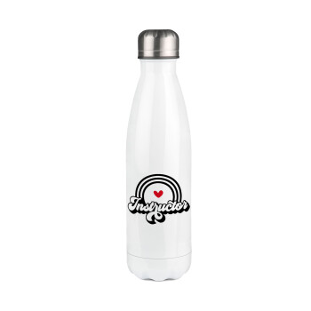 Instructor, Metal mug thermos White (Stainless steel), double wall, 500ml
