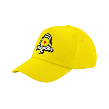 Instructor, Child's Baseball Cap, 100% Cotton Twill, Yellow (COTTON, CHILD, UNISEX, ONE SIZE)