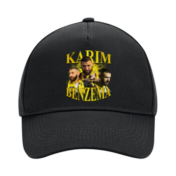 Karim Benzema, Adult Ultimate Hat BLACK, (100% COTTON DRILL, ADULT, UNISEX, ONE SIZE)