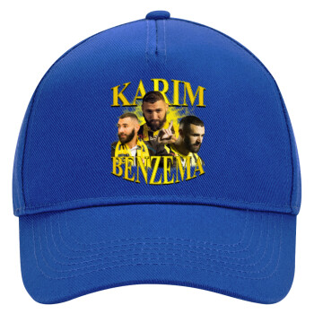 Karim Benzema, Ultimate Adult Hat BLUE, (100% COTTON DRILL, ADULT, UNISEX, ONE SIZE)