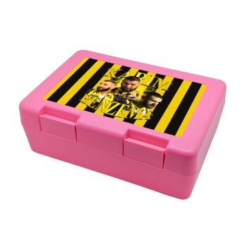 Karim Benzema, Children's cookie container PINK 185x128x65mm (BPA free plastic)