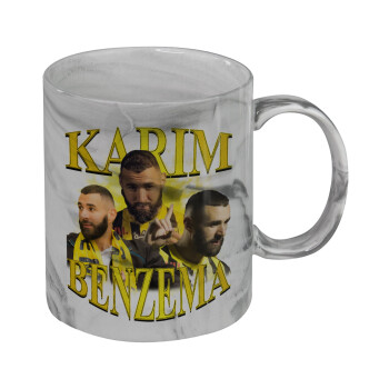 Karim Benzema, Mug ceramic marble style, 330ml