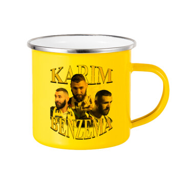 Karim Benzema, Yellow Enamel Metallic Cup 360ml