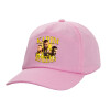 Casual children's baseball cap, 100% Cotton Twill, PINK (COTTON, CHILDREN'S, ONE SIZE)