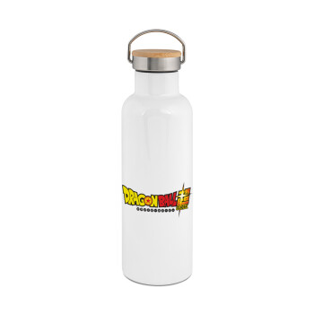DragonBallZ, Stainless steel White with wooden lid (bamboo), double wall, 750ml