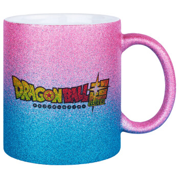 DragonBallZ, Κούπα Χρυσή/Μπλε Glitter, κεραμική, 330ml