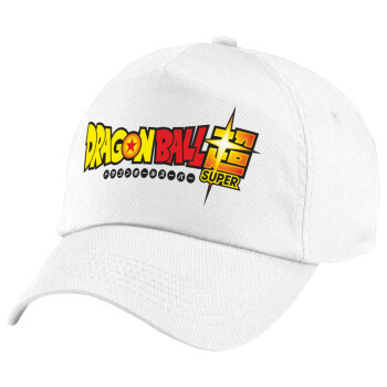 DragonBallZ, Children's Baseball Cap, 100% Cotton Twill, White (COTTON, CHILDREN'S, UNISEX, ONE SIZE)