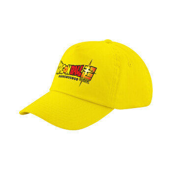 DragonBallZ, Child's Baseball Cap, 100% Cotton Twill, Yellow (COTTON, CHILD, UNISEX, ONE SIZE)